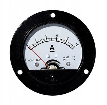 10A DC Class 2.5 Analogue Ammeter Current Meter, Round | Electronics ...