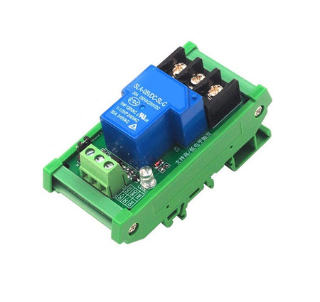 1-Channel 5V 30A/250V AC Relay Module for DIN Rail - Optoisolation ...