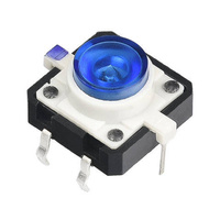  12x12x7.3mm Illuminated Micro TACT Switch Button - Blue