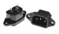 IEC C14 250V AC Male Mains Power Socket