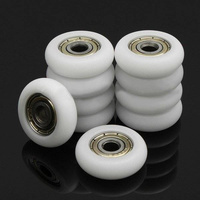 6x22x7mm Guide Wheel - 6mm Axle - Nylon - for 3D Printers and CNC Machines