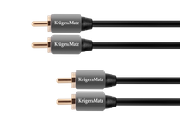 1.8 m 2xRCA-2xRCA Cable - Kruger & Matz