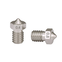 M6 Stainless-Steel Nozzle for 1.75mm Filament - H12.5mm - Small Cone - RepRap E3D V5 V6
