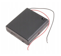 4x AA Battery Holder with Cover and Switch