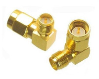 SMA Plug to RP-SMA Jack Adapter, 90 deg Angled