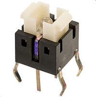 6x6x7 mm Micro TACT Switch with LED - Red - 5 pcs