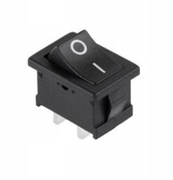 3A 250V 2-pin SPST ON-OFF Rocker Switch MRS-101 Cabletech, Black