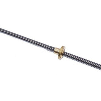 T8 8mm x 600mm Trapezoidal Lead Screw THSL-600-8D + Bronze Nut