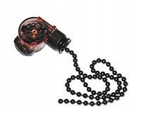 3A 250V Table Lamp Chain Switch, Black