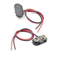 9V - 6F22 - R9 Battery Hard T-shape Connector - with 15 cm Cable