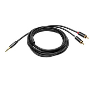3-pin 3.5mm Jack Male to 2 RCA Chinch Male Stereo Cable 3m