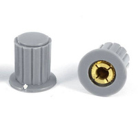 4 mm Potentiometer Knob KYP16-16-4J - with Brass Core, Grey