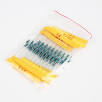 60pcs Set of 0.25W THT Carbon Resistors 1% - 220R-10k - 5 Values