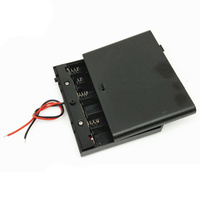 6x AA Battery Holder with Cover and Switch