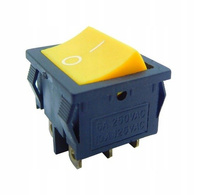 6A 250V 6-pin DPDT ON-ON Rocker Switch KCD1, Blue