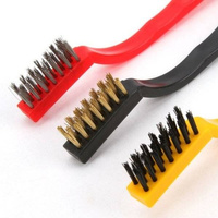 3 pcs Technical Wire Brush Set - Steel, Brass, Nylon