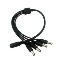 JR-F52 DC 2.1/5.5 mm Power Cord Splitter for 4 Devices CCTV