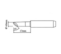 900M-T-4CF Cut Black Soldering Iron Tip