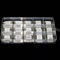 75pcs 15 Values 0.5-30A 6x30mm 250V Fast Blow Ceramic Fuse Assortment Kit