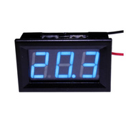 4-30V DC Voltmeter in Housing - 0.56" LED - Blue