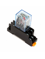 DPDT 8-pin DIN Rail Relay with Base