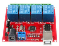 4-Channel 24V USB Controlled 10A/230V Relay Module