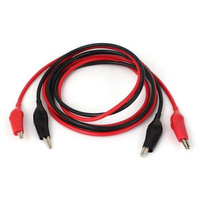 Crocodile 20 AWG 100 cm Leads - 2 pcs Set - Black & Red