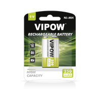 6HR61 (6F22) HF9 - 250 mAh Ni-MH Rechargeable Battery VIPOW