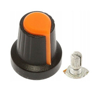6mm Potentiometer Knob 15x17mm - Orange