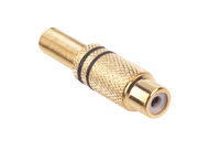 RCA Chinch Female Socket For Cable, Black Strips