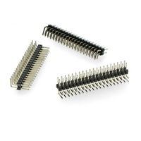 2x40 Double Goldpin Header Male Angled 90° 2.54mm