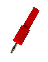 6A Banana 2mm Male to 4mm Female Standard Adapter ADA 204-RT, Red