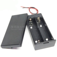 7.4V 2x 18650 Battery Holder with Cover, Switch and Wires
