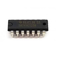 SN74HC125N  - 74HC04 - Quadruple Buffer with 3-State Outputs  - CMOS - DIP14