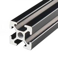 2020 Black Anodized Aluminum Profile - 1000mm