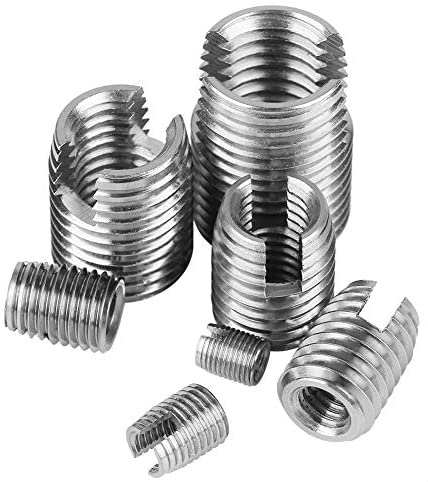 10-Piece Thread Repair Inserts - M8x1.25 To M12x1.75mm Stainless Steel Reducer Nuts