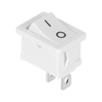 6A 250V 2-pin SPST ON-OFF Rocker Switch RS601, White