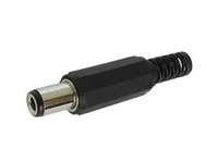 DC 2.5/5.5 mm Male Plug for Cable - Short - 10 pcs