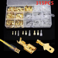 2.8, 4.8, 6.3 mm Male & Female Flat Spade Connector Kit - 315 pcs Set