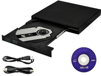 Portable External CD-ROM - DVD/CD Drive + CD Writer - USB