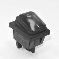 KCD4-B 16A / 250V IP65 Illuminated DPST Rocker Switch, Black