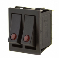15A 250V Double ON-OFF Rocker Switch, Black